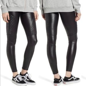Spanx Faux Leather Moto Leggings